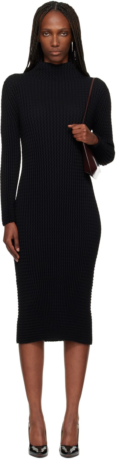 Black October Spongy-BK58 Midi Dress 261809F054007