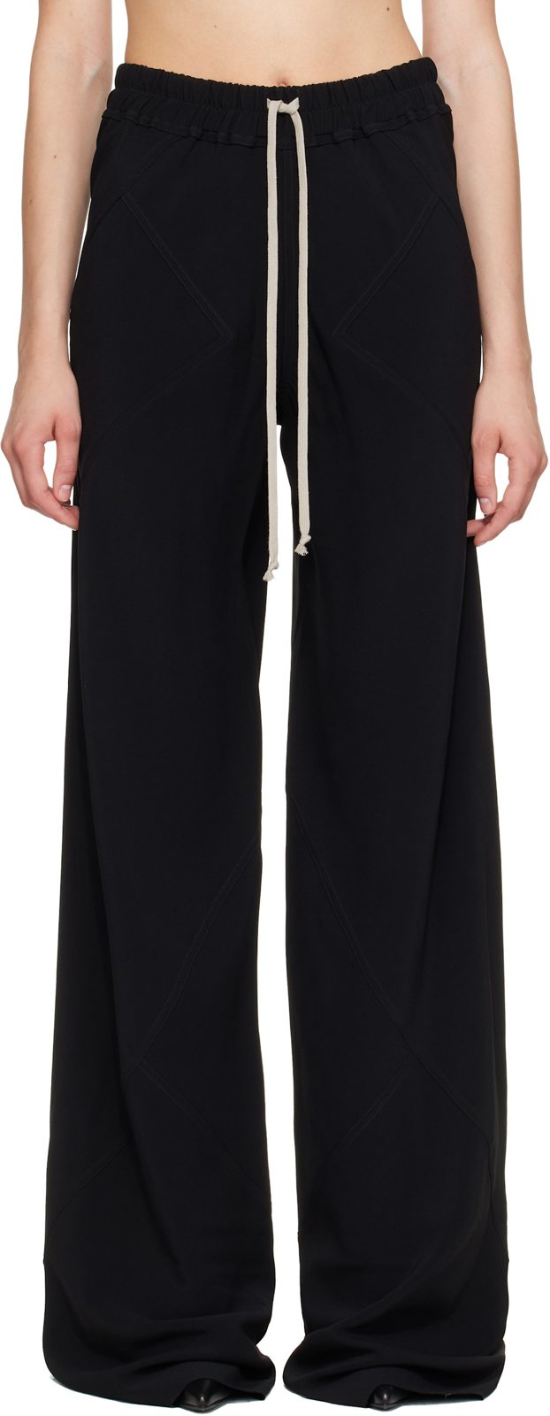 Black Tower Drawstring Bias Trousers 262232F087011
