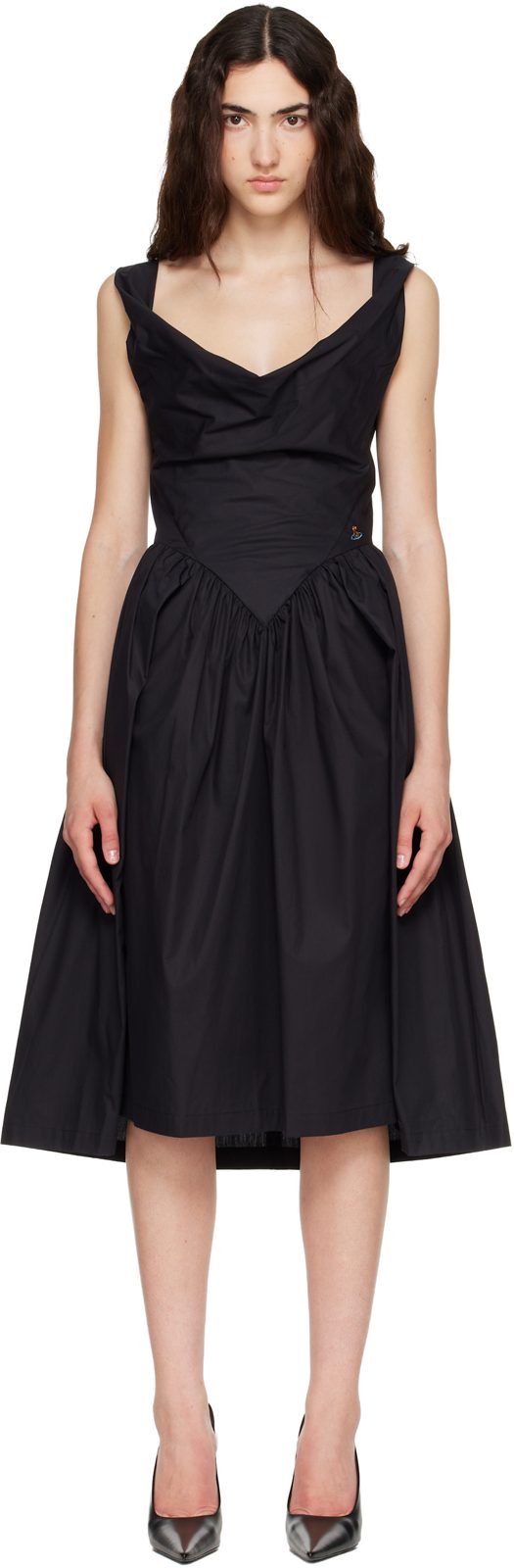 Black Sunday Midi Dress 262314F054012
