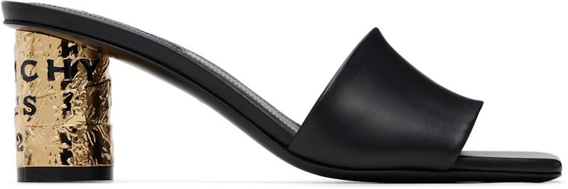 Black Tape Heeled Sandals 262278F125000