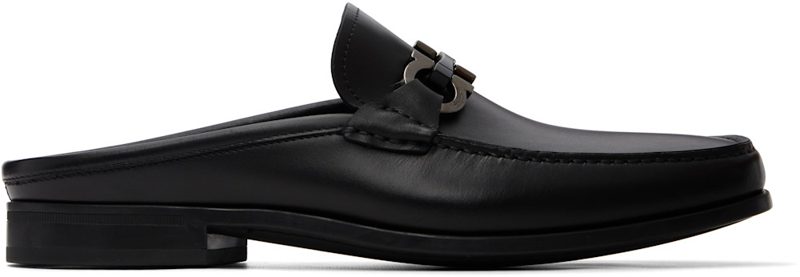 Black Gancini Ornament Mule Loafers 262270M231005