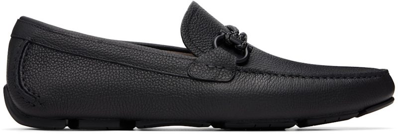 Black Gancini Driver Ornament Loafers 262270M231000