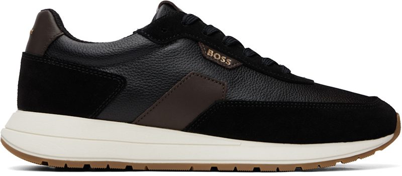 Black Leather Sneakers 262085M237037