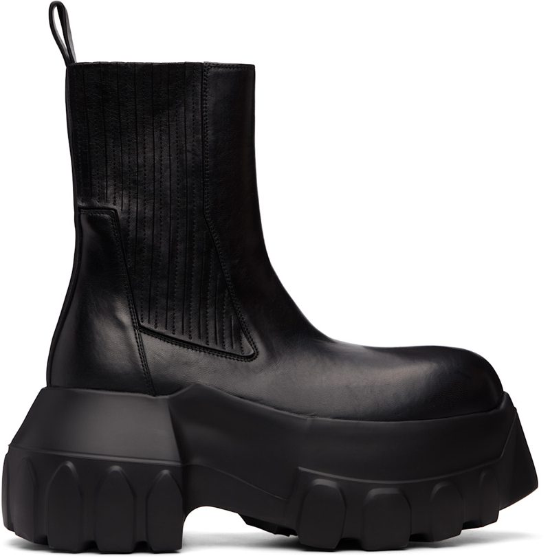 Black Tower Beatle Mega Tractor Chelsea Boots 262232M223011