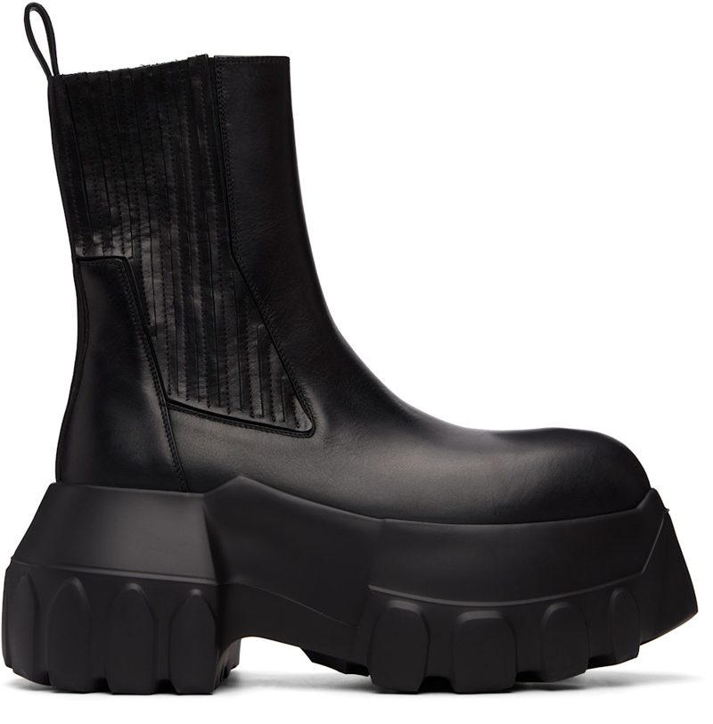 Black Tower Beatle Mega Tractor Chelsea Boots 262232M223010