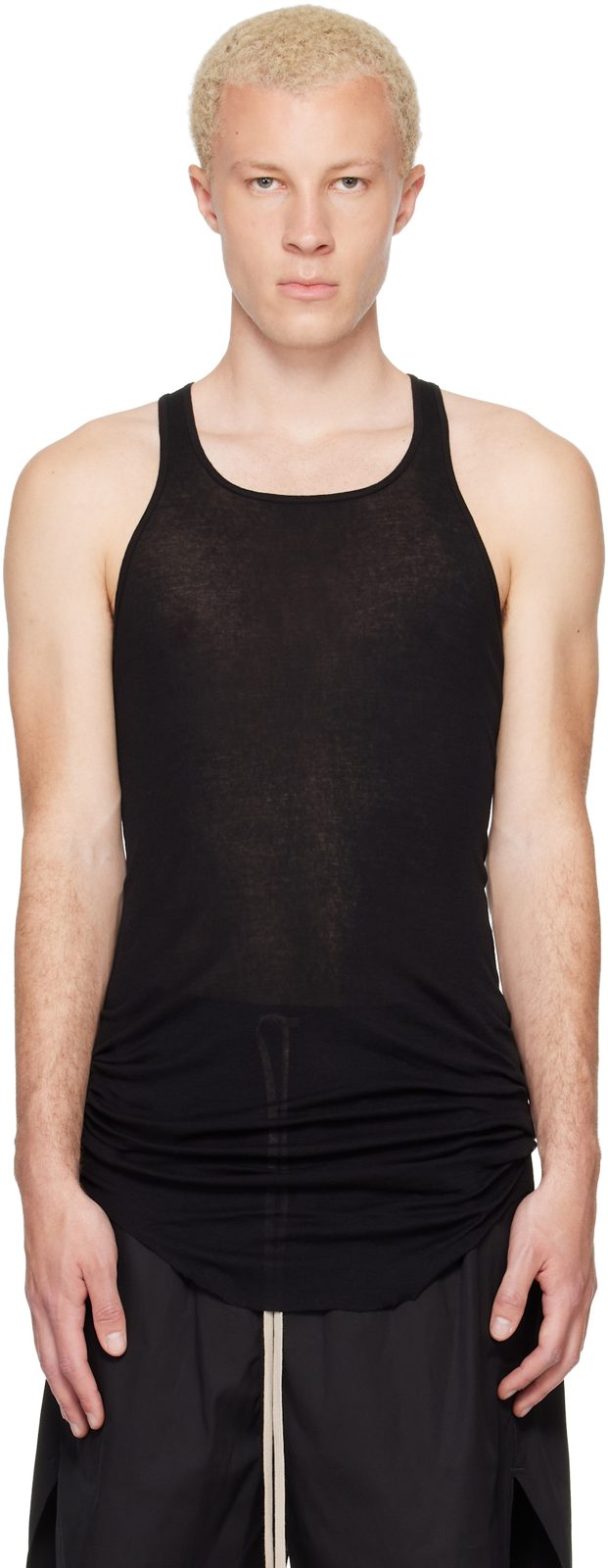 Black Tower Basic Rib Tank Top 262232M214022