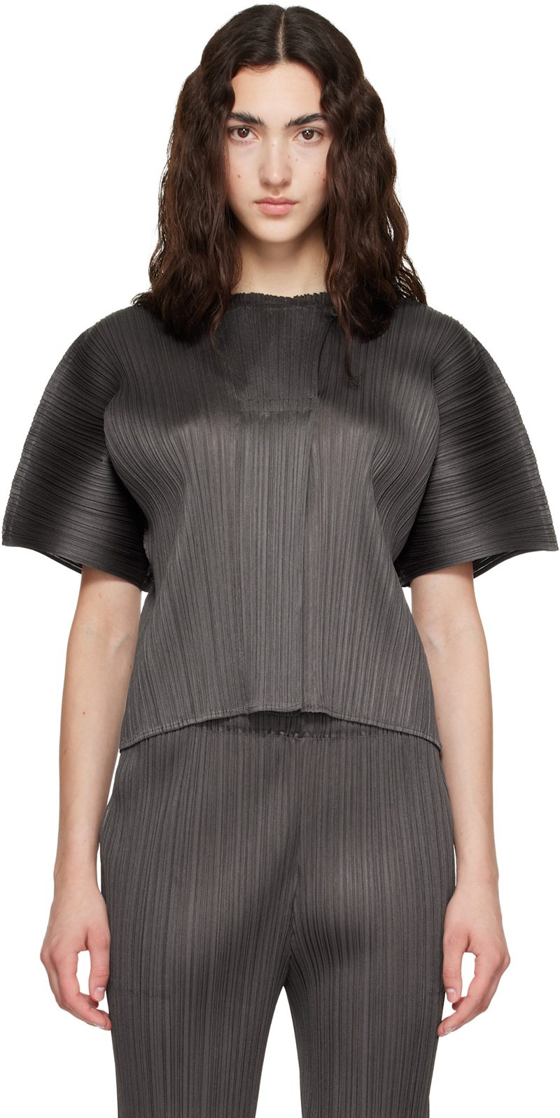 PLEATS PLEASE [이세이 미야케] Gray Monthly Colors June Top 262941F110005