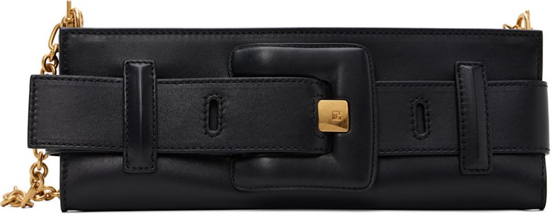 Black Anthem Smooth Leather Clutch 262251F044000