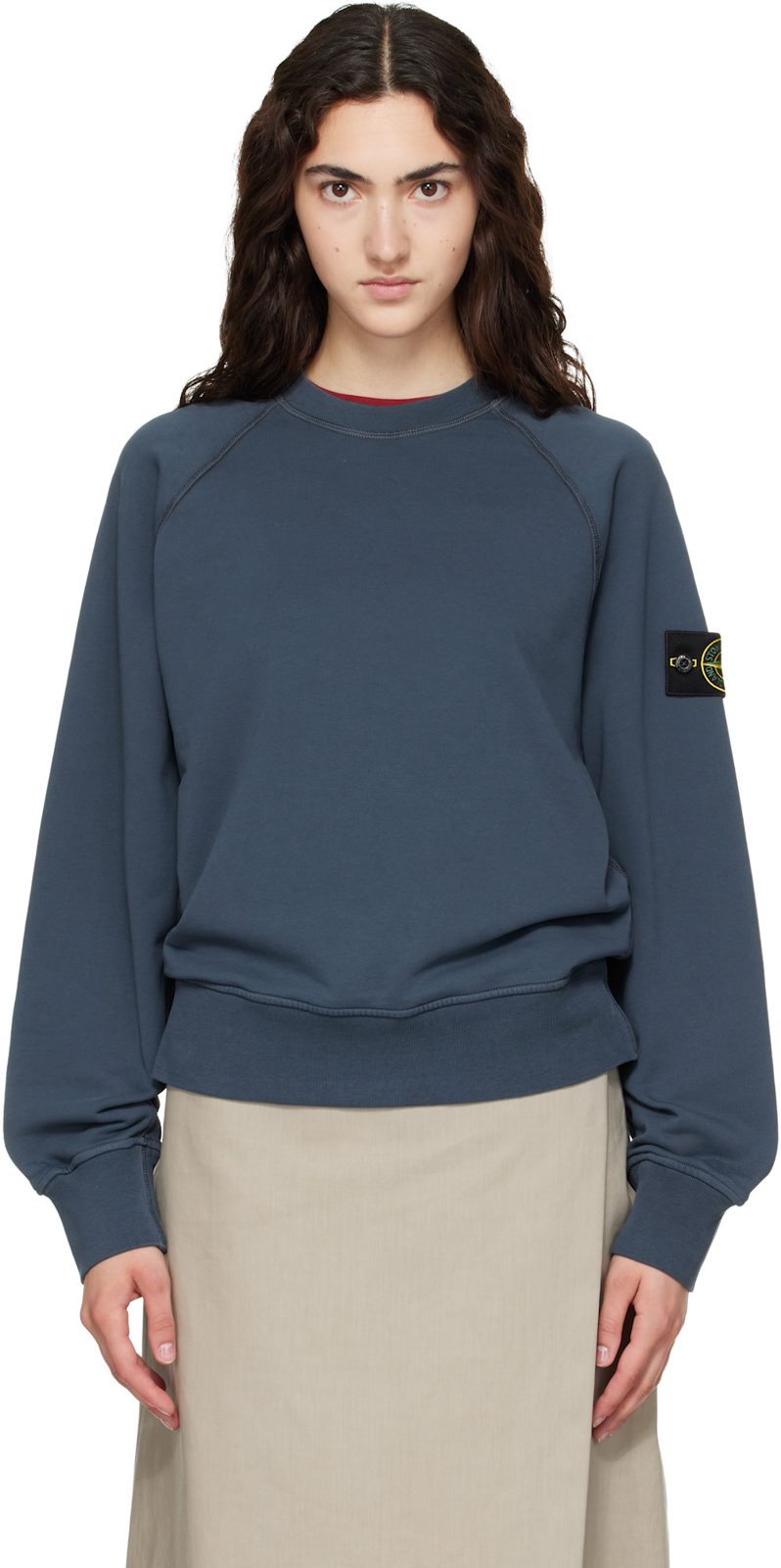 Navy 6100008 Organic Cotton Fleece Sweatshirt 262828F098003