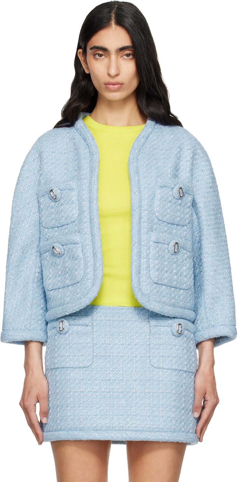 Blue Pop J Marc Tweed Jacket 262190F057000