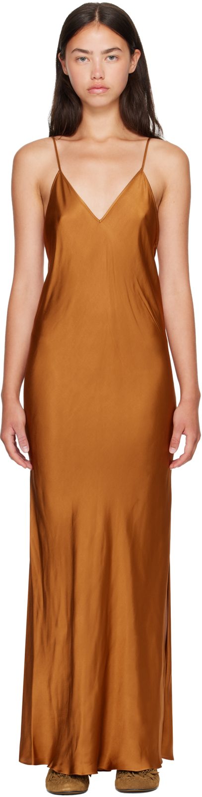 Tan Nevana Maxi Dress 262600F055002