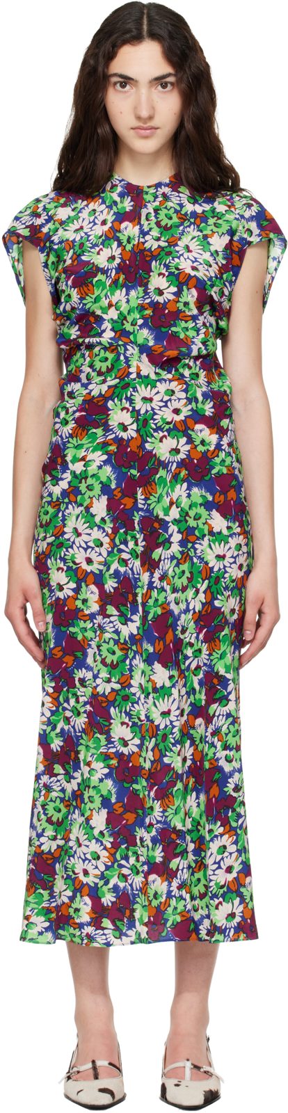 Marni Multicolor Florals Midi Dress 262379F054000
