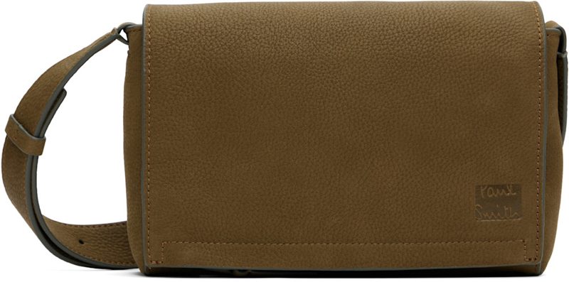 Paul Smith Khaki Flap Over Crossbody Bag 262260M170002