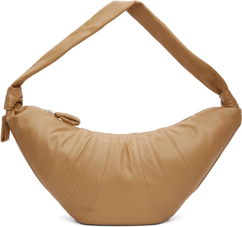 Tan Large Croissant Bag 262646M170014