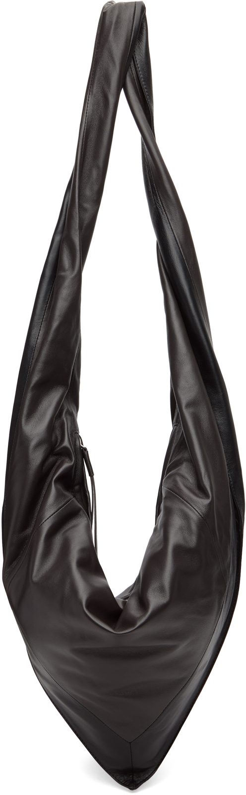 Brown & Black Small Scarf Extended Handle Bag 262646M170005