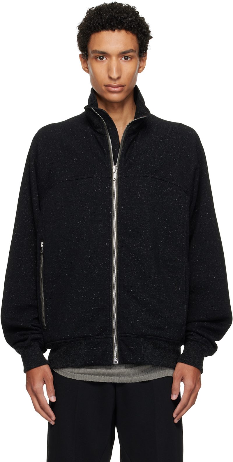 Black Tower Zipfront Jogger Track Jacket 262232M202041