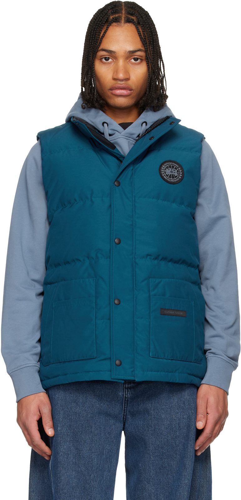Blue Black Label Freestyle Crew Down Vest 252014M178002