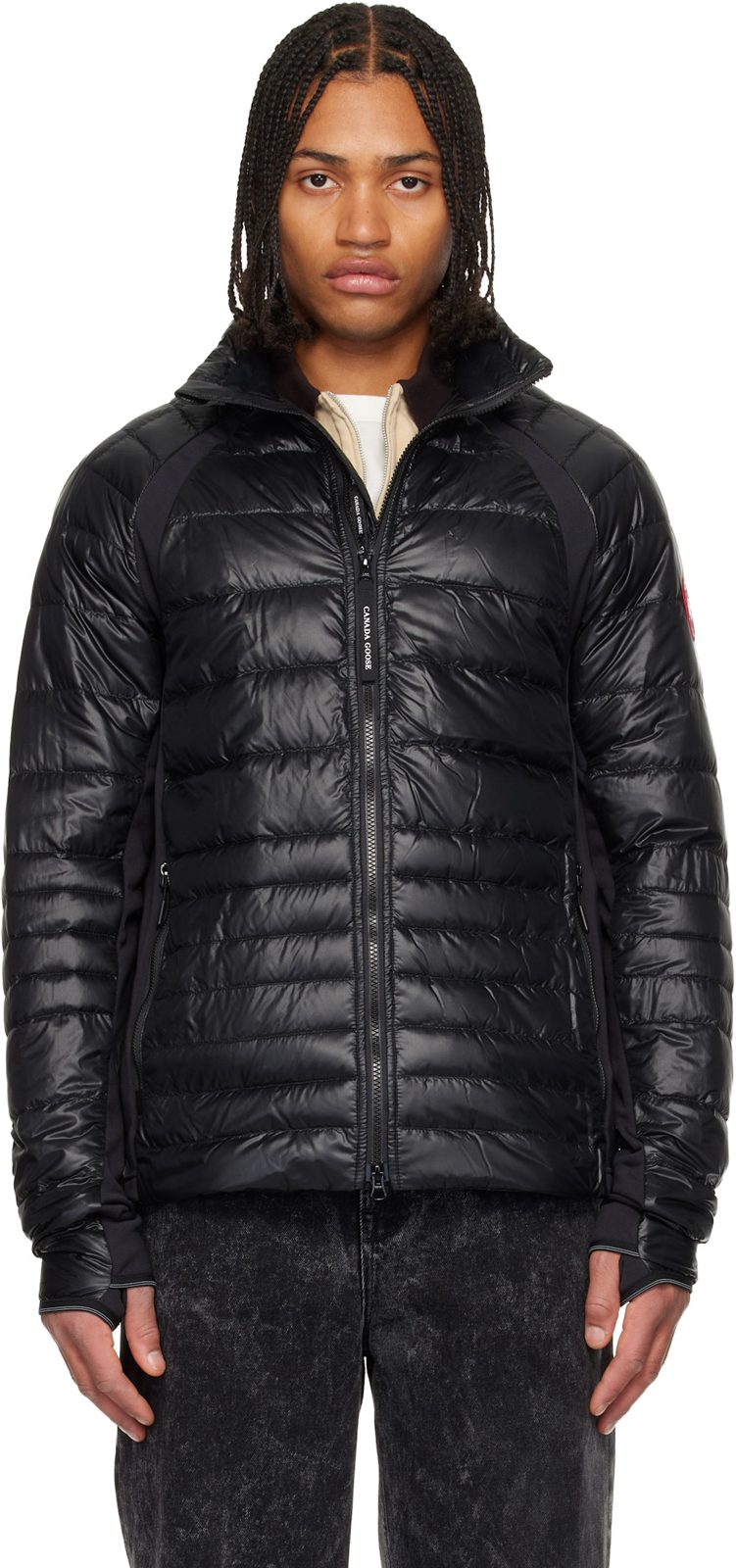 Black HyBridge Lite Down Jacket 252014M178028