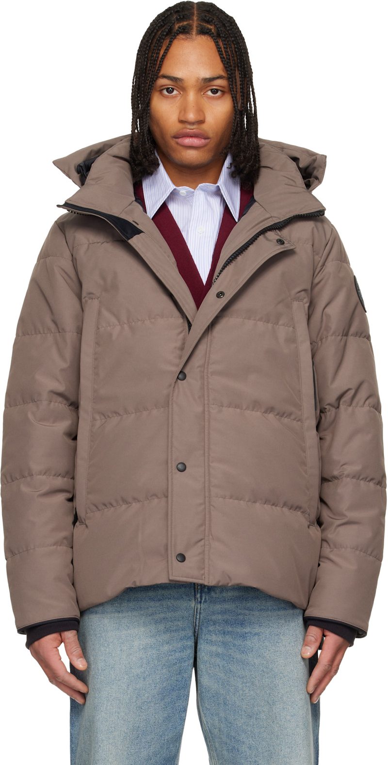 Taupe Black Label Wyndham Down Jacket 252014M178032