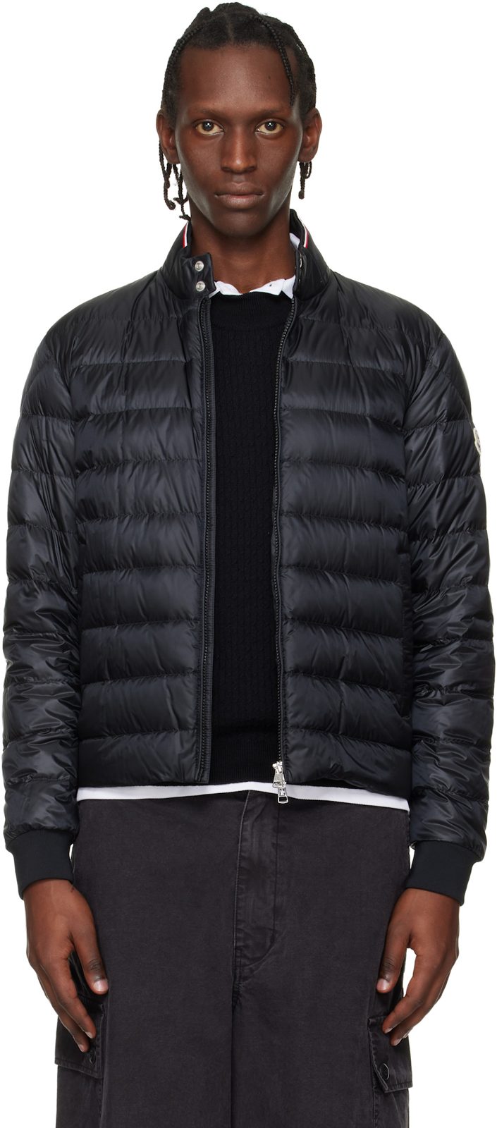 Black Rigel Short Down Jacket 261111M178022
