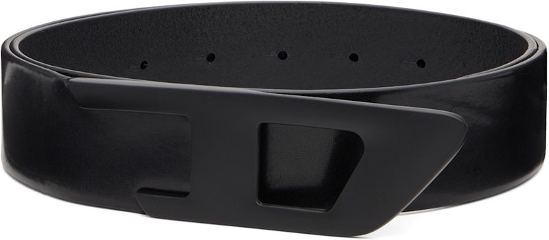 Black 4cm Leather Belt 262001M131003