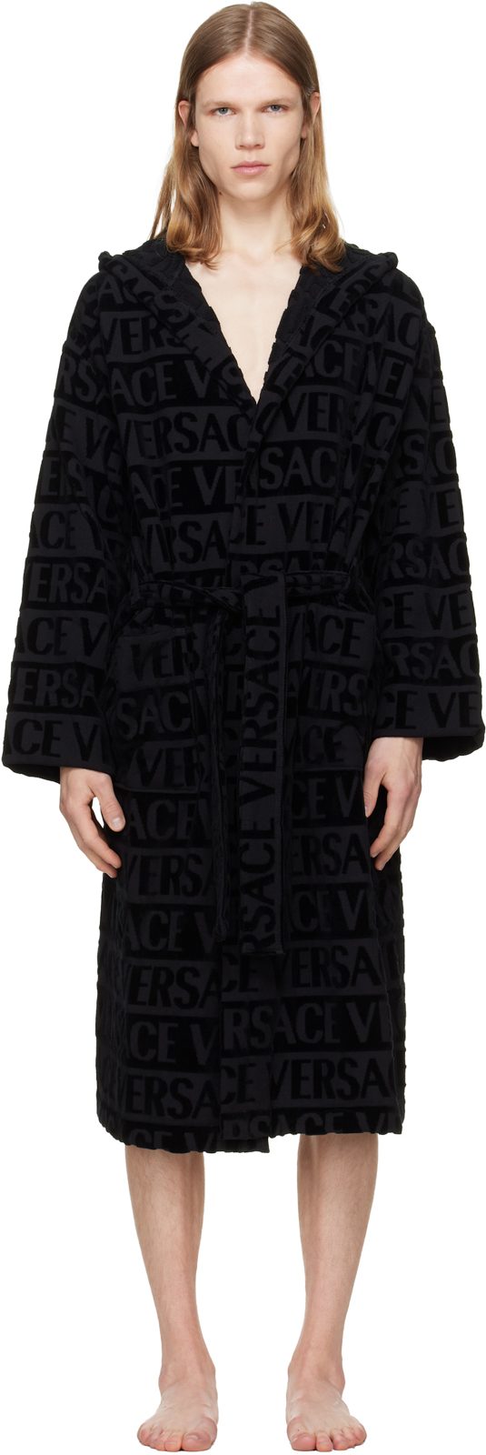 Black [베르사체] Allover Bathrobe 262404M219004