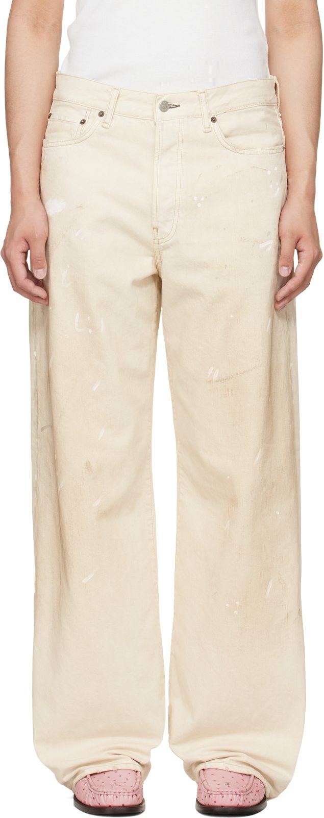 오프화이트 1981 U Trafalgar Leather Jeans 262129M186000