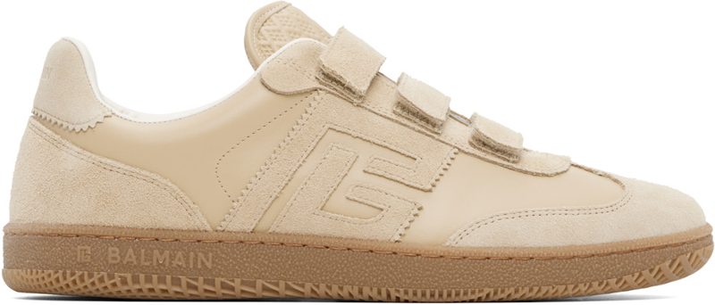 Beige [발망] Swan Suede Sneakers 262251M237004