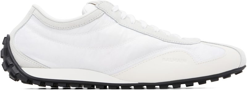White Racing Low Sneakers 262251M237010