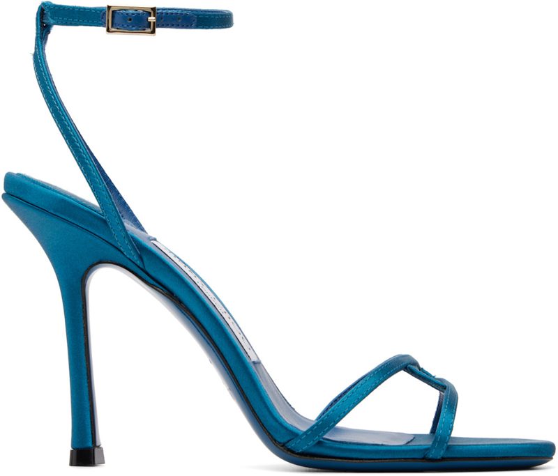Blue 1998 Leo 100 Satin Heeled Sandals 262528F125016
