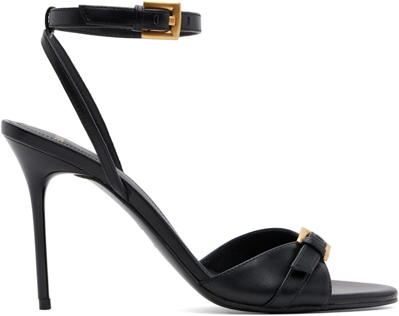 Black Anthem Leather Heeled Sandals 262251F125000