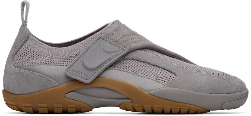 Gray LNV1 Knit & Suede Sneakers 261254F128043