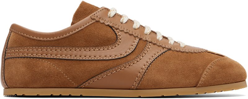 Tan Suede Sneakers 262358F128003