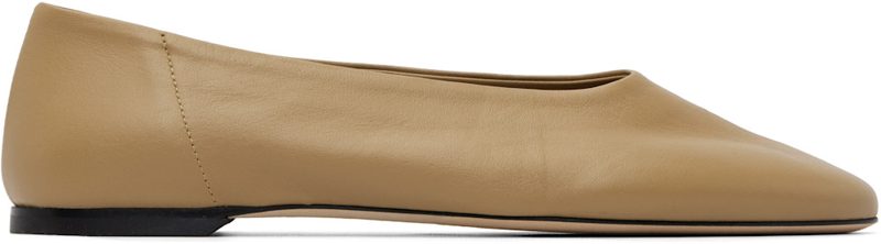 TOTEME Taupe Slip Ballerina Flats 262771F118000