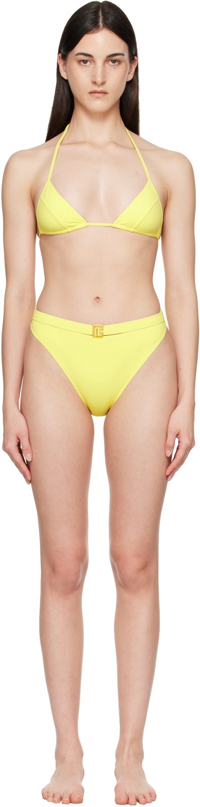 Yellow Triangle High Brief Bikini 261251F105004
