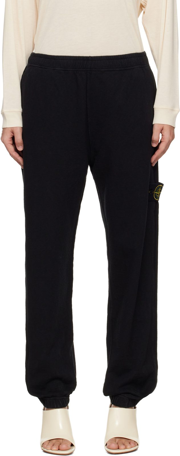 Black 6200012 Malfile Fleece Old Effect Sweatpants 261828F086001