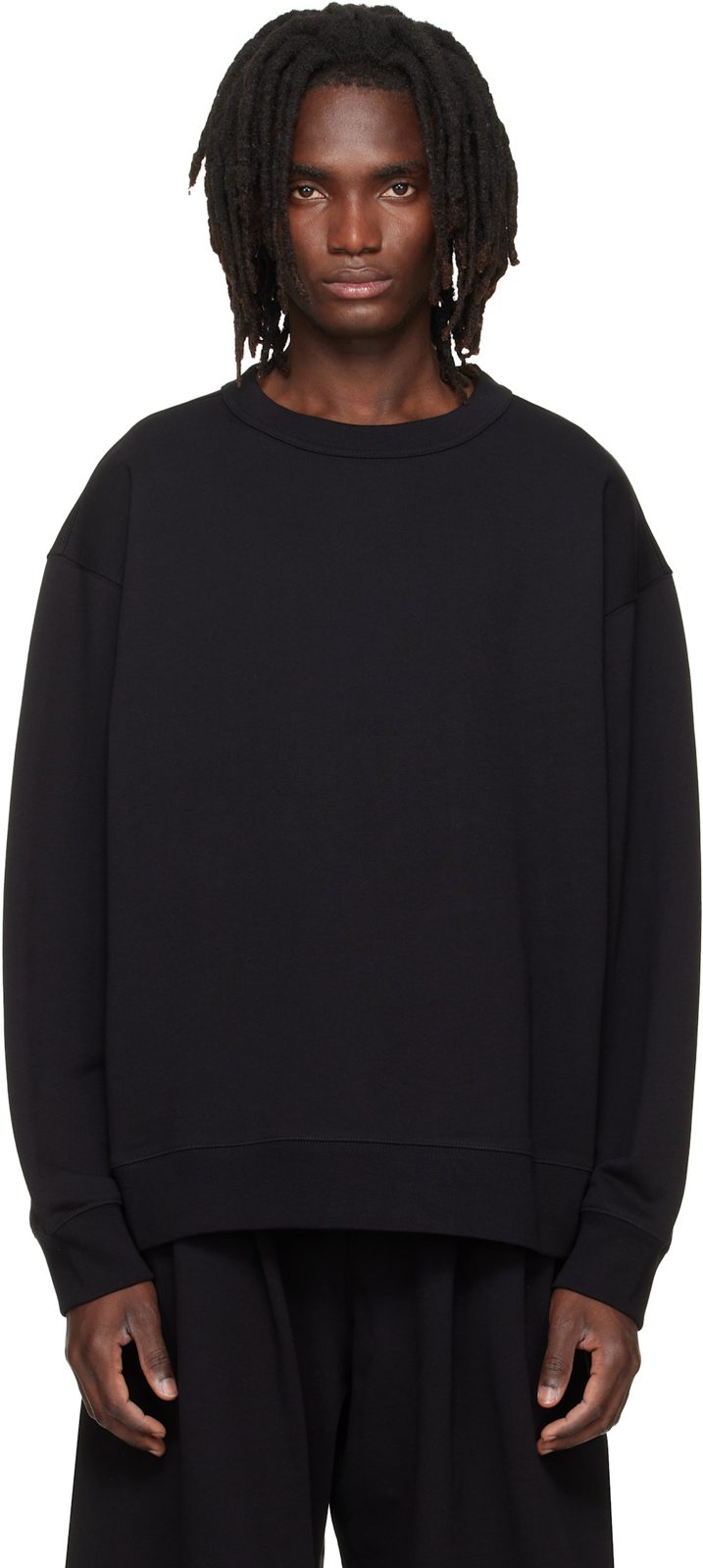 Black Oversized Sweatshirt 262358M201044