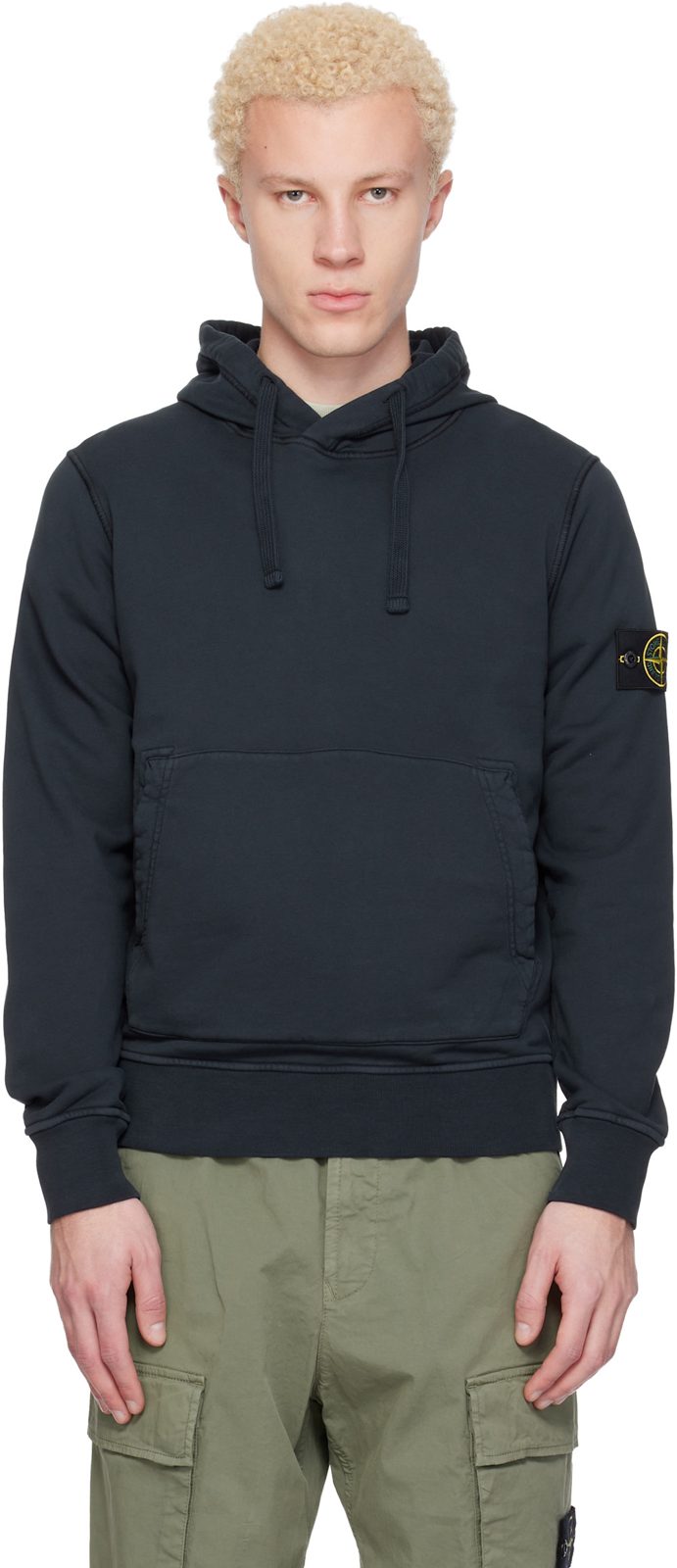 Navy 6100062 Organic Cotton Fleece Hoodie 261828M202015