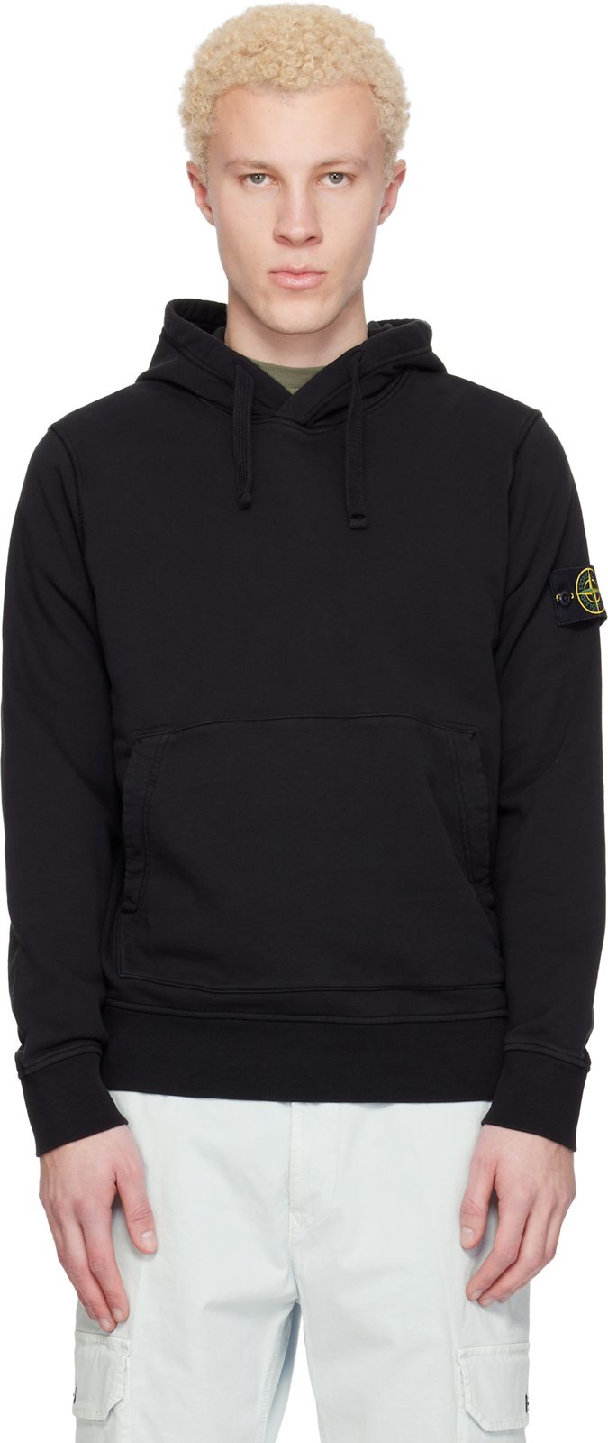 Black 6100062 Organic Cotton Fleece Hoodie 261828M202013