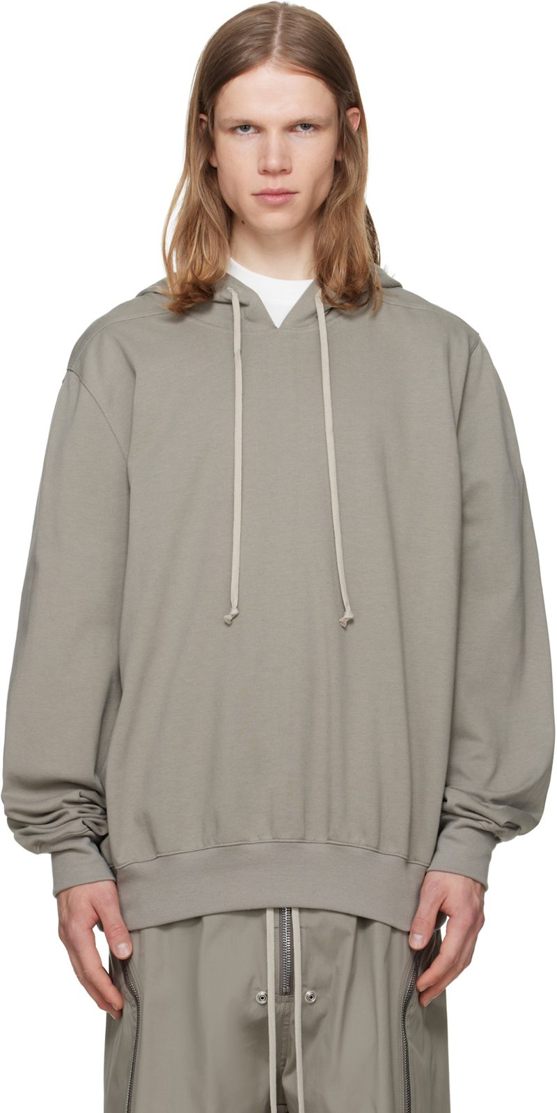 Taupe Tower Heavy Jersey Hoodie 262232M202036
