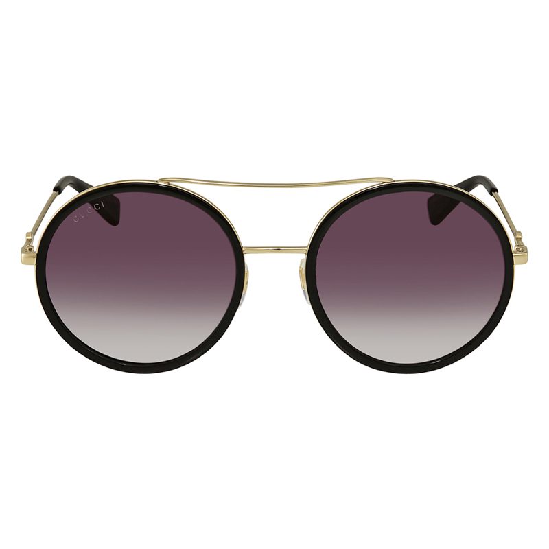 Grey Gradient Round Ladies Sunglasses GG0061S 001 56