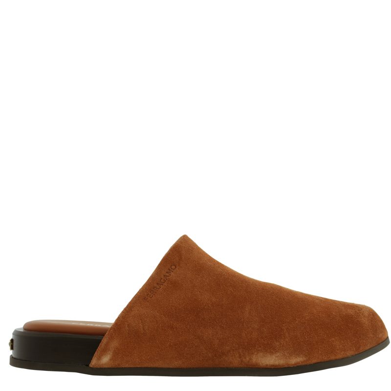 Cognac Nycole Suede Mules