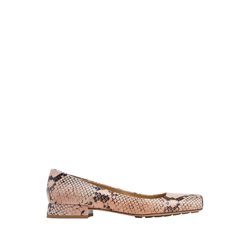 Tower Python-Print Ballerina Shoes_Pink