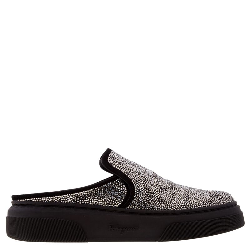 Crystal-Embellished Slip-On Sneakers