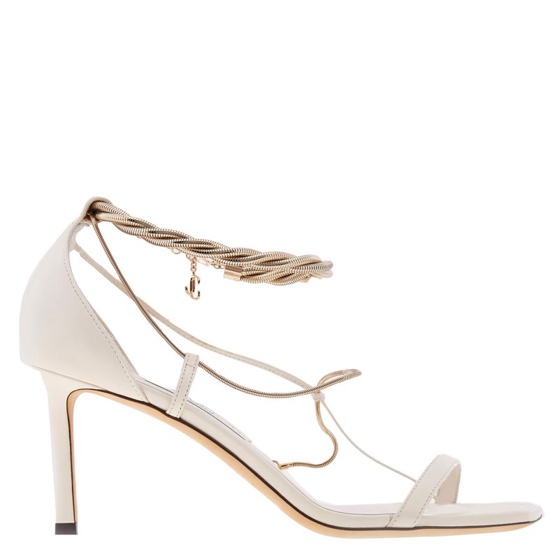Oriana 75 Gold Chains Nappa Sandals