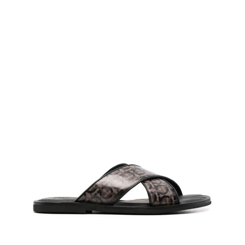 Gancini Crossover Strap Sandals