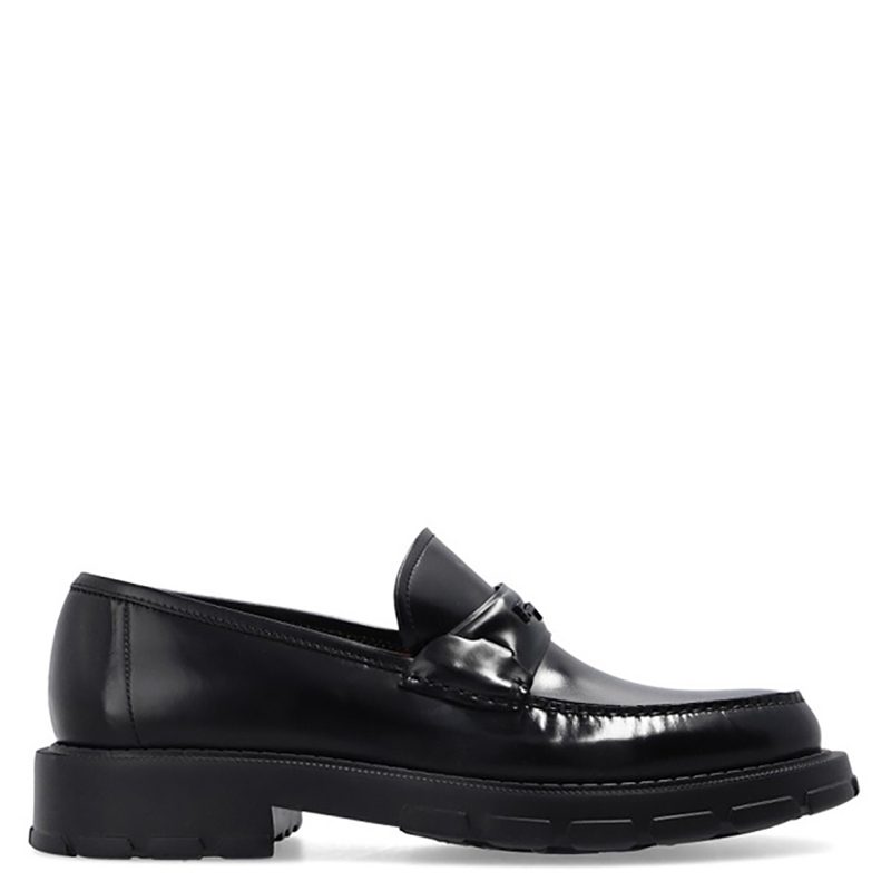 Salvatore Black Signature Leather Moccasins
