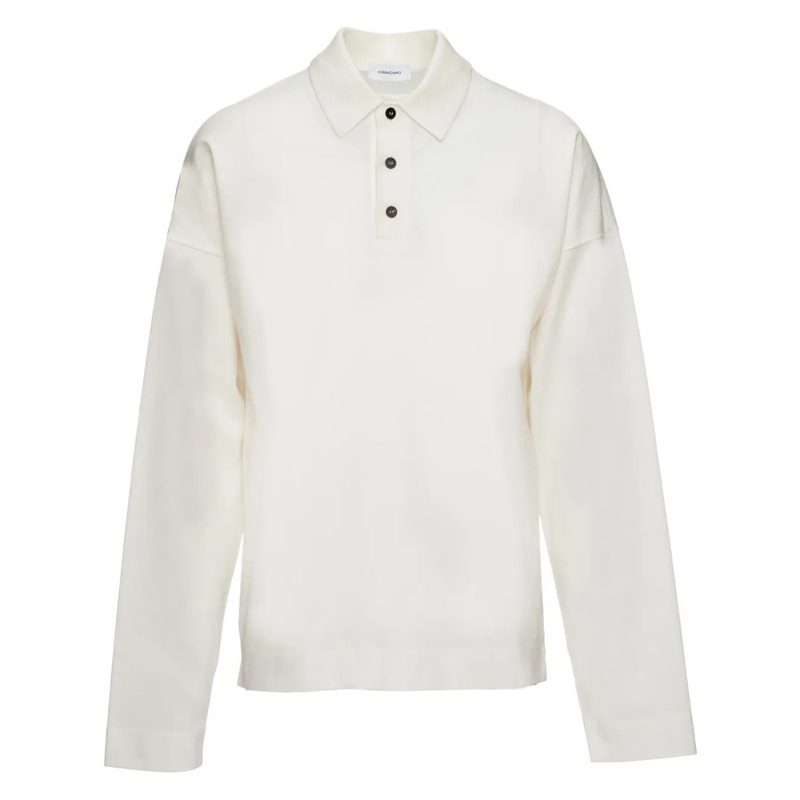 Long-Sleeve Cotton Polo Shirt