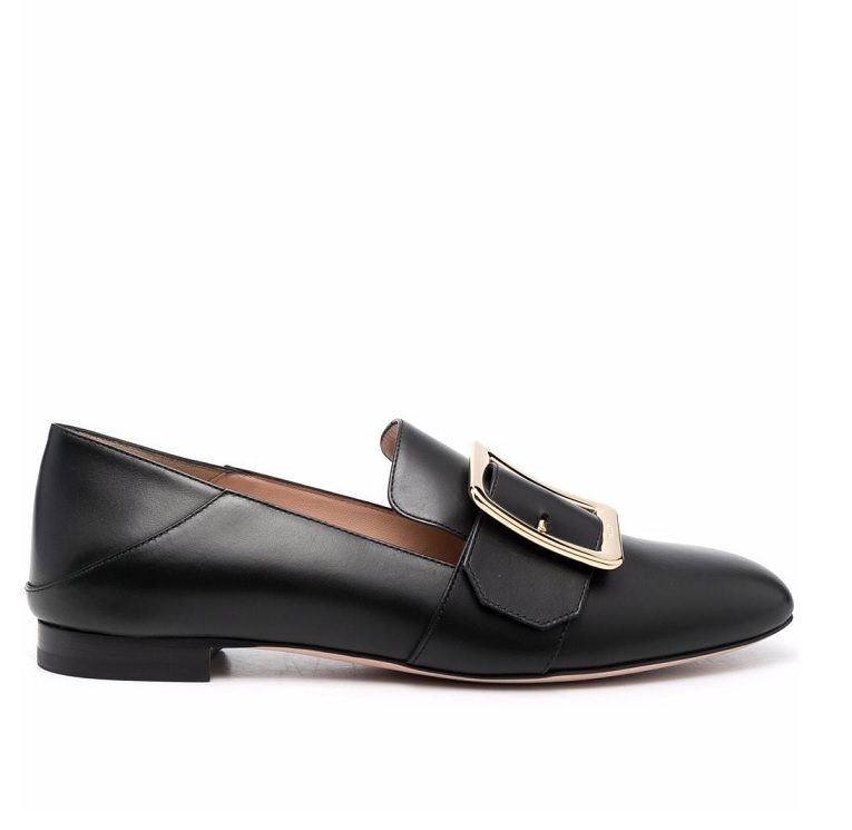 Ladies Black Janelle Buckle Slippers