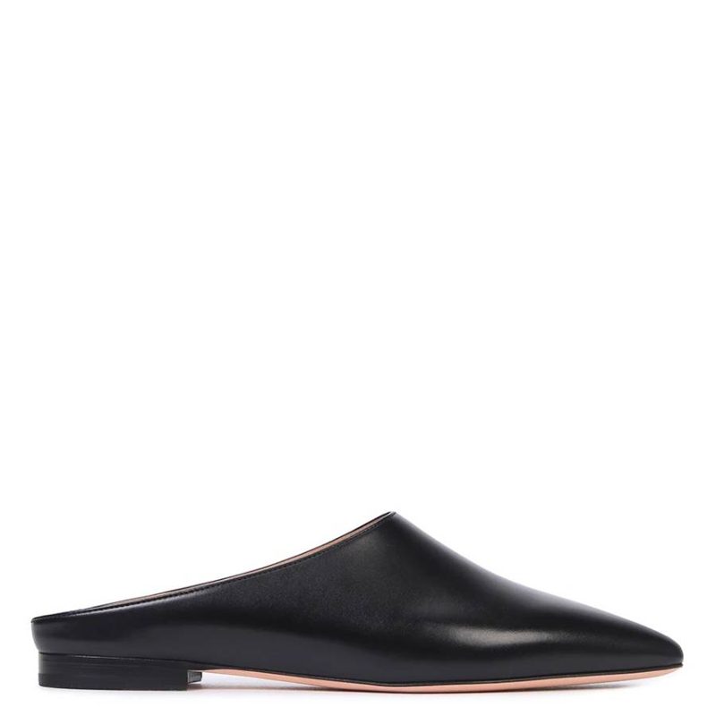 Nara Leather Flat Pumps In Black